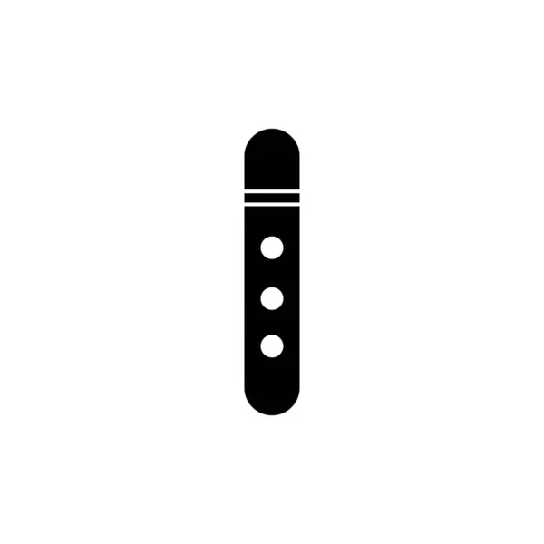 Flüt Simgesi Logo Vektör Tasarım Şablonu — Stok Vektör