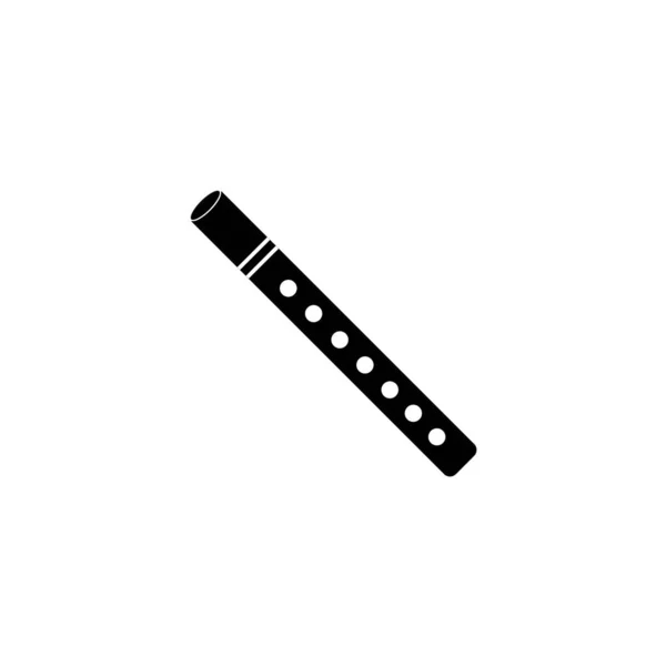 Flauta Icono Logotipo Vector Diseño Plantilla — Archivo Imágenes Vectoriales