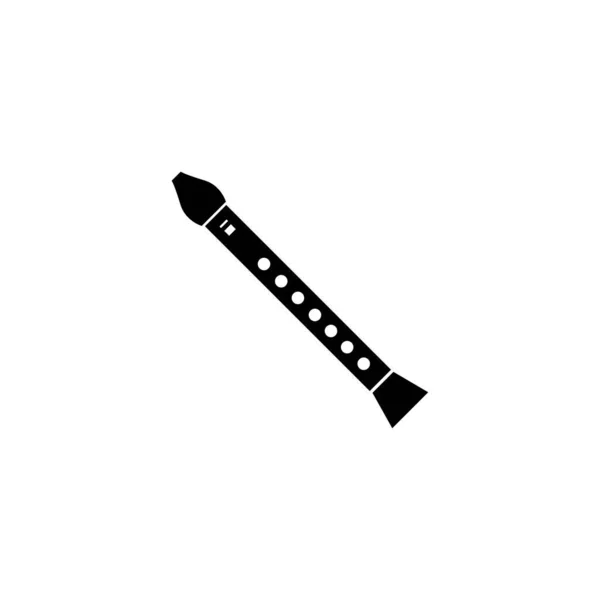 Modelo Design Vetor Logotipo Ícone Flauta —  Vetores de Stock