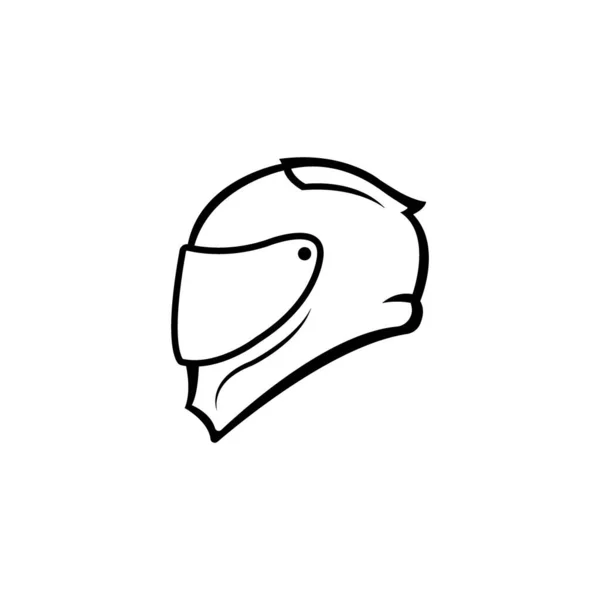 Helmet Icon Logo Vector Design Template — Stok Vektör