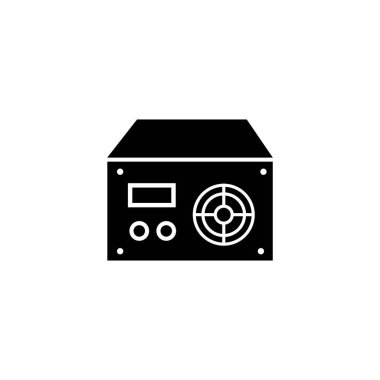 bilgisayar güç ikonu logo vektör tasarım şablonu