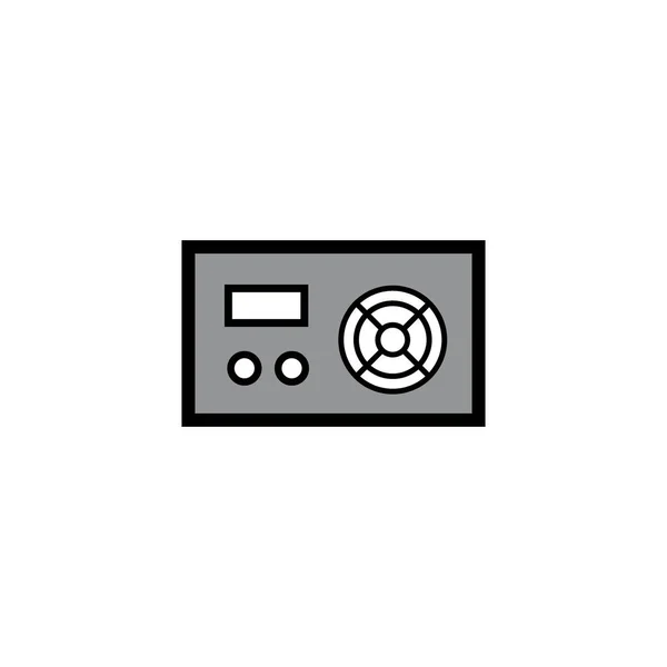 Значок Живлення Комп Ютера Логотип Векторний Дизайн Шаблон — стоковий вектор