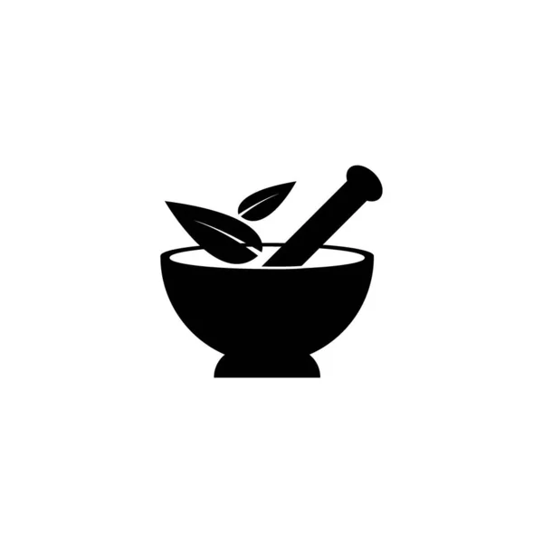 Шаблон Векторного Дизайна Логотипа Миномета Пестика — стоковый вектор
