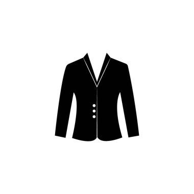 kadın ceketi simgesi logo vektör tasarım şablonu