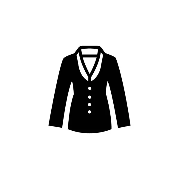 Chaqueta Las Mujeres Icono Logotipo Vector Diseño Plantilla — Vector de stock