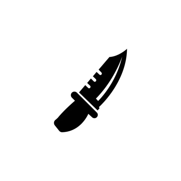 Militär Kniv Ikon Logotyp Vektor Design Mall — Stock vektor