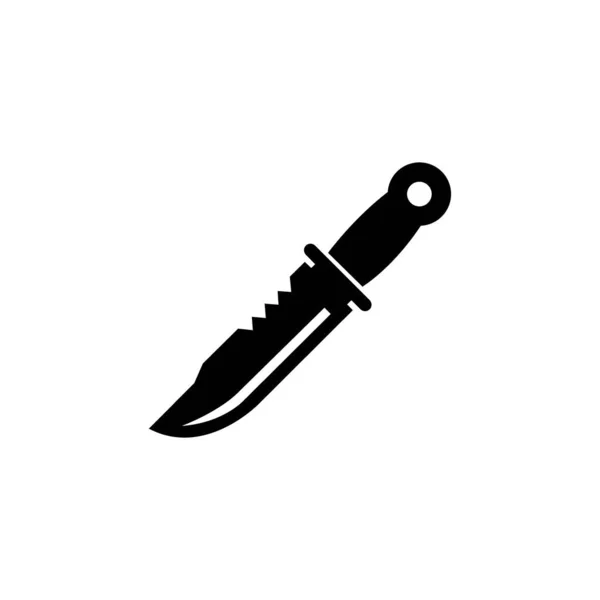 Militär Kniv Ikon Logotyp Vektor Design Mall — Stock vektor