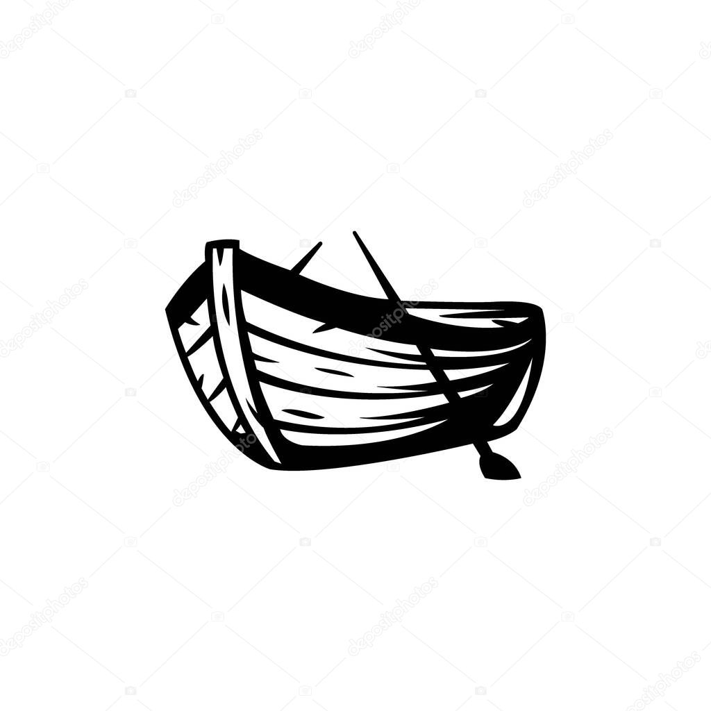 Canoe icon logo vector design template