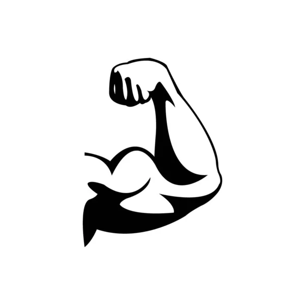 Bras Muscle Icône Logo Vecteur Modèle Conception — Image vectorielle
