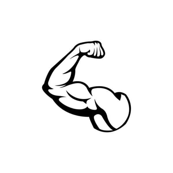 Braccio Icona Muscolare Logo Modello Progettazione Vettoriale — Vettoriale Stock