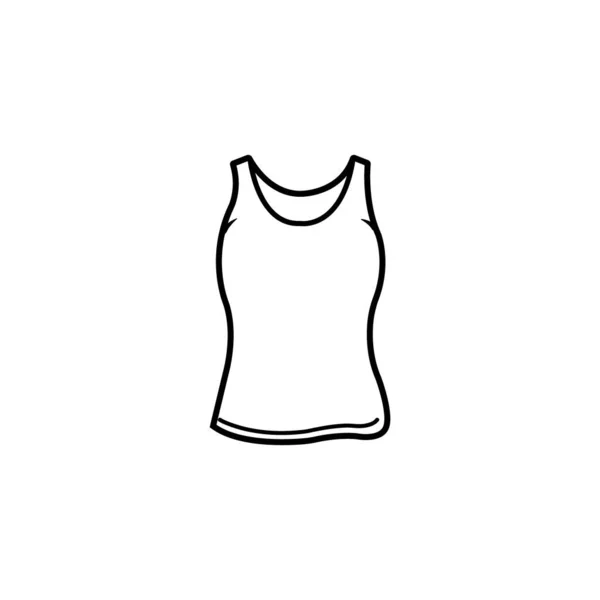 Mädchen Tank Top Symbol Logo Vektor Design Vorlage — Stockvektor