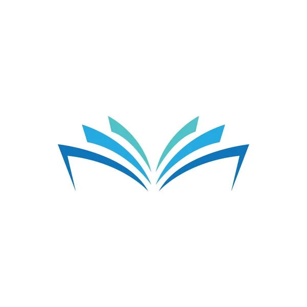 Kitap simgesi logo vektör tasarım şablonunu aç