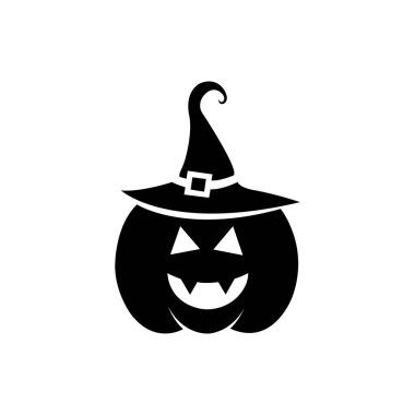 Cadılar Bayramı simgesi logo vektör tasarım şablonu