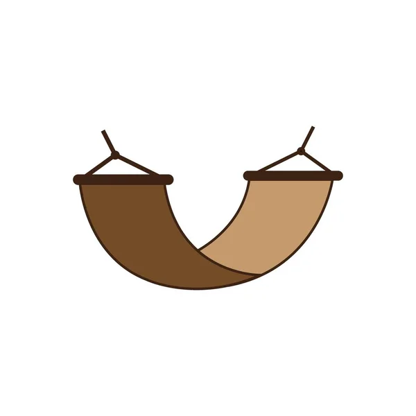 Hamak Simgesi Logo Vektör Tasarım Şablonu — Stok Vektör
