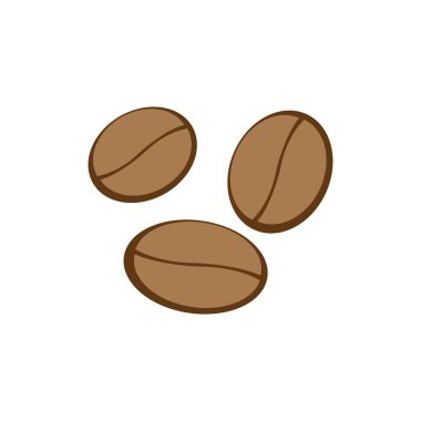 Kahve çekirdeği simgesi logo vektör tasarım şablonu