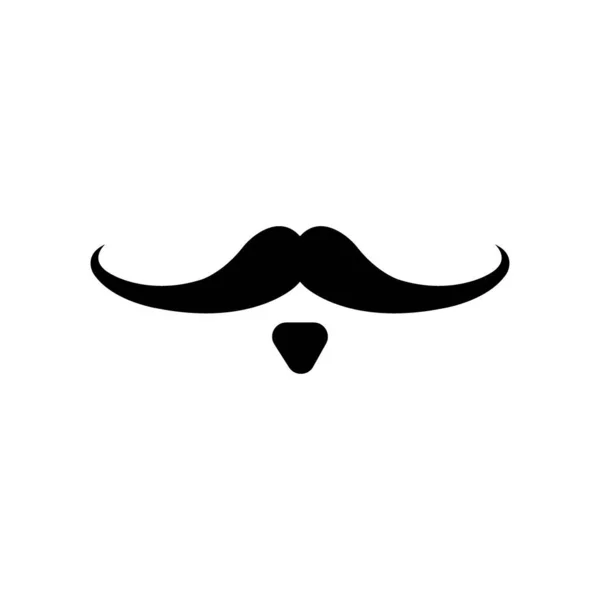 Bigote Icono Logotipo Vector Diseño Plantilla — Archivo Imágenes Vectoriales