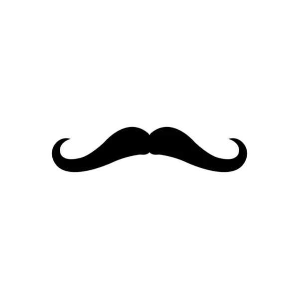 Bigote Icono Logotipo Vector Diseño Plantilla — Archivo Imágenes Vectoriales