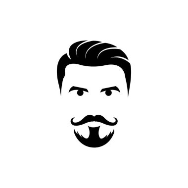 adam yüzü simge logo vektör tasarım şablonu