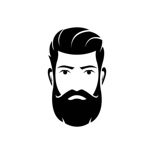 Mann Gesicht Symbol Logo Vektor Design Vorlage — Stockvektor
