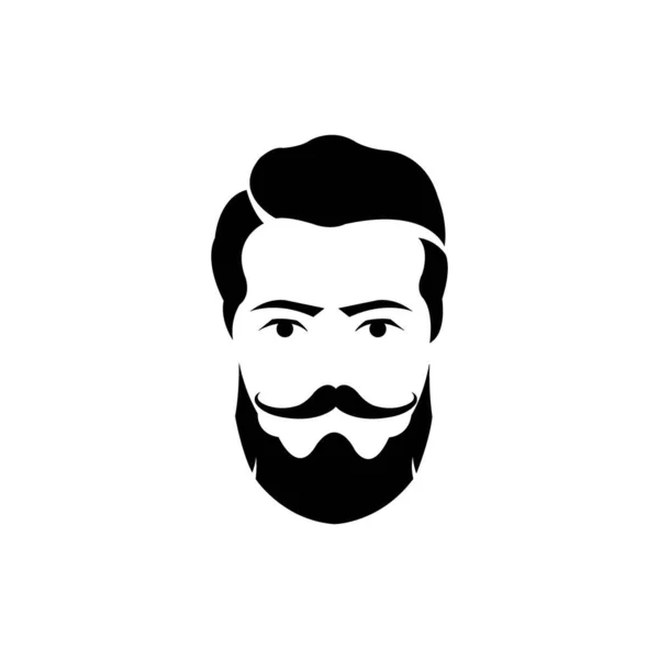 Adam Yüzü Simge Logo Vektör Tasarım Şablonu — Stok Vektör