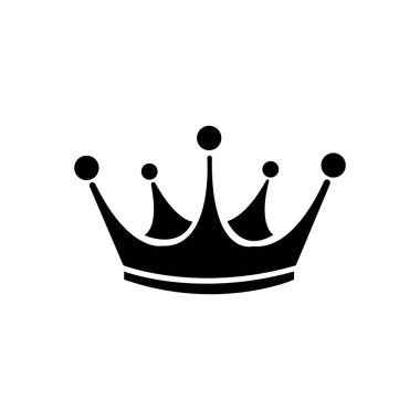 taç simgesi logo vektör tasarım şablonu