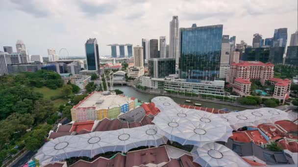 Singapore Січня 2019 Beautiful Time Lapse Singapore City Skyline View — стокове відео