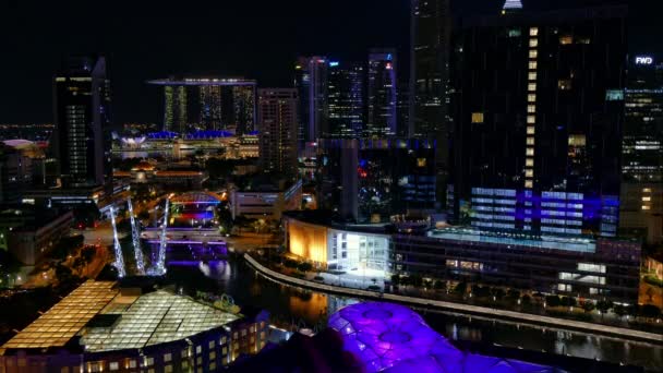 Cingapura Janeiro 2019 Belo Lapso Tempo Skyline Cidade Singapura Vista — Vídeo de Stock