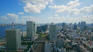 Hong Kong-14 Eylül 2018:4k zaman atlamalı bina ve Hong Kong şehir silüeti