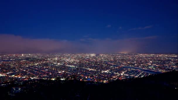 Des Séquences Temporelles Ville Illuminée Nuit — Video