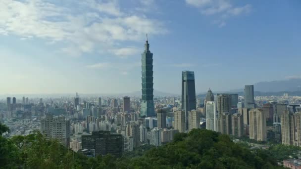 Aerial Footage Modern Asian City Taipei Taiwan — Vídeo de Stock