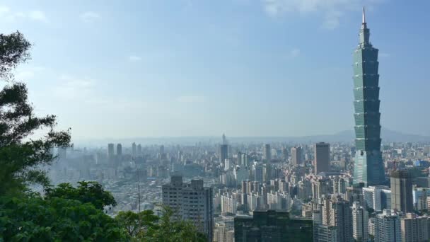 Aerial Footage Modern Asian City Taipei Taiwan — Vídeo de Stock