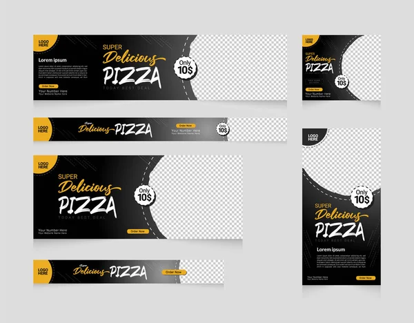 Food web banner ad template set