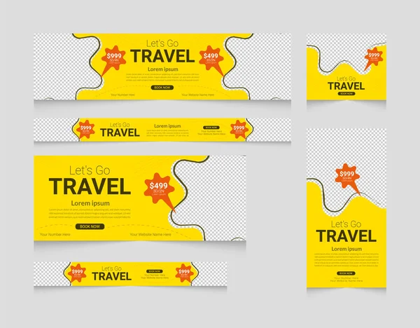 Travel sale web banner post template design