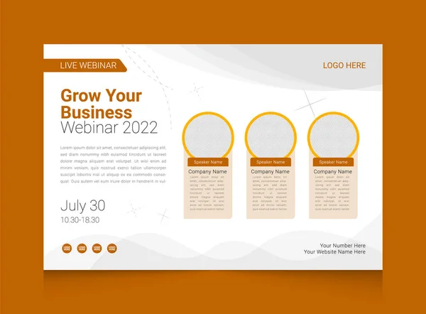 Webinar banner invitation with white color template design