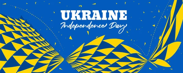 Ukraine Independence Day Celebration Background Design — Stock Vector