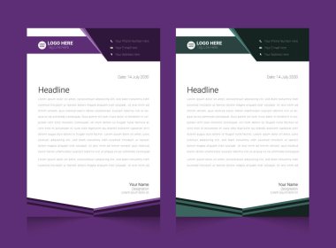 Professional creative letterhead template design set