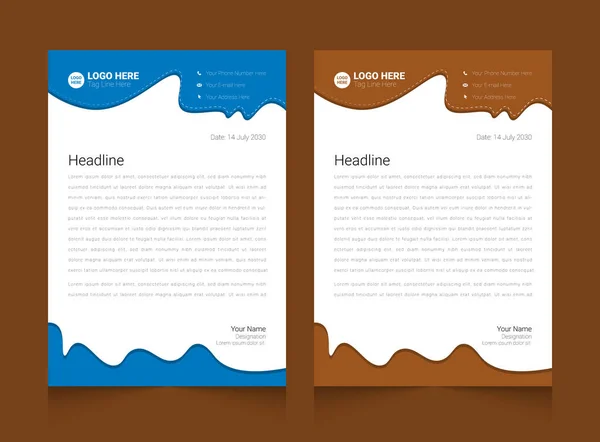 Professional creative letterhead template design set