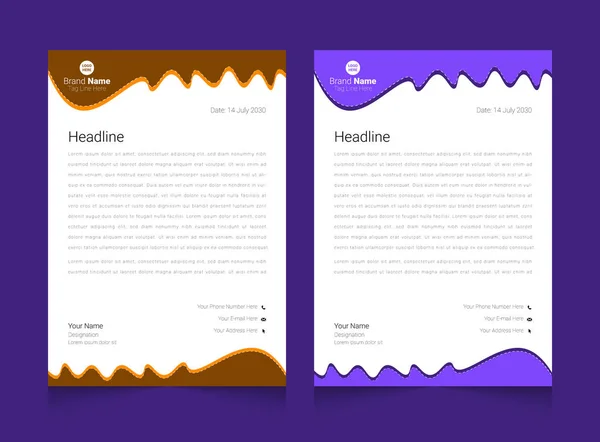 Professional creative letterhead template design set