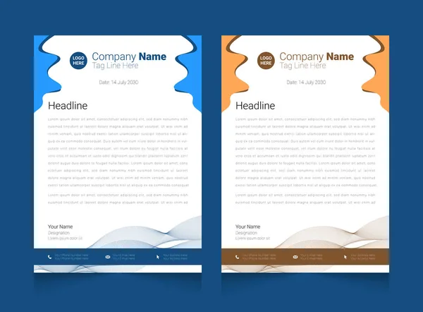 Business letterhead template design set
