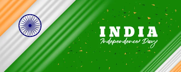Realistic 15th august Indian independence day background design
