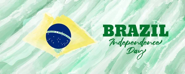 Brazil Independence day watercolor background design