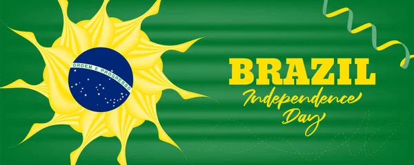 Brazil Independence day background  with Brazil flag-waving design illustration