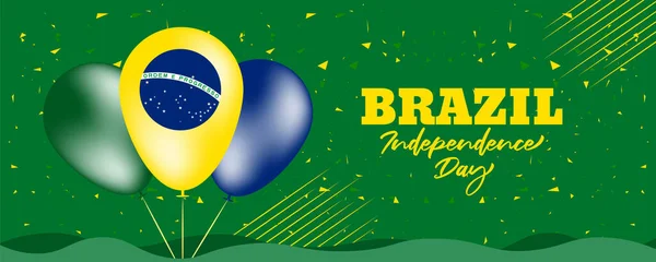 Brazil Independence day background  with Brazil flag-waving design illustration