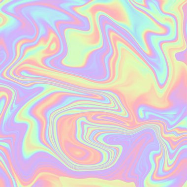 Soyut holografik dalgalı sıvı arkaplan. Gökkuşağı sıvı dokusu. Duvar kağıtları için duvar kiremitleri.