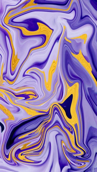 Sehr Peri Abstrakte Flüssige Textur Mit Gold Fluidkunst Farbe Des — Stockfoto