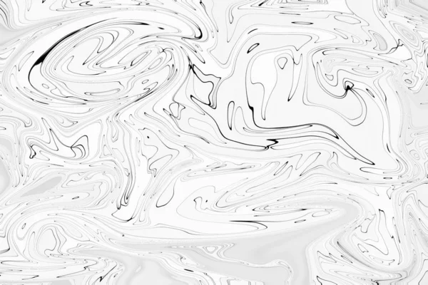 Textura Líquida Monocromática Fondo Mármol Ondulado Blanco Negro Abstracto Para — Foto de Stock