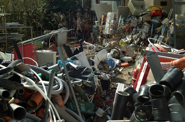 Una Pila Viejos Materiales Fontanería Tuberías Mangueras —  Fotos de Stock