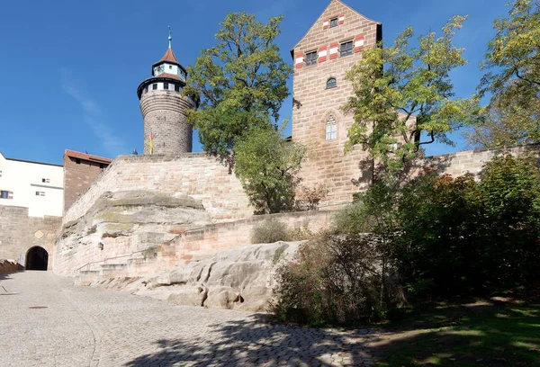 Norimberk Bavorsko Německo17 Říjen 2022 Výhled Město Budova Císařský Hrad — Stock fotografie