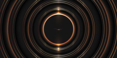 Lüks ışıltı efektli Soyut Çakışan Çemberler