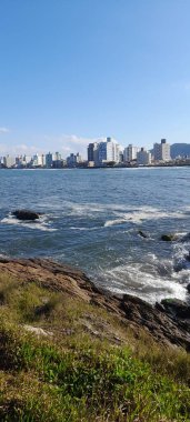 İsrail 'in kuzeyindeki Akdeniz şehri manzarası